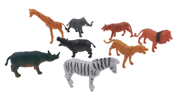 Ragvee® Toys Presents Set of 6 Small Size Full Action Toy Figure Jungle Cartoon Wild Animal Toys - Image 3