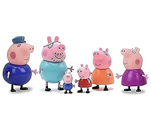 RAGVEE Pig Family Toy Set of 6 Soft Rubber face Toy Best Gift for Kids - Image 3