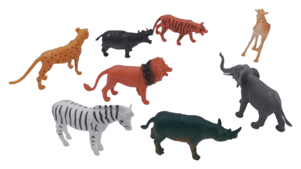 Ragvee® Toys Presents Set of 6 Small Size Full Action Toy Figure Jungle Cartoon Wild Animal Toys - Image 2