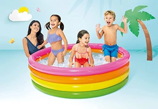 RAGVEE Sunset Glow Pool - Soft Inflatable Baby Pool Bath Water Tub for Kids Free-standing Bathtub - Image 3