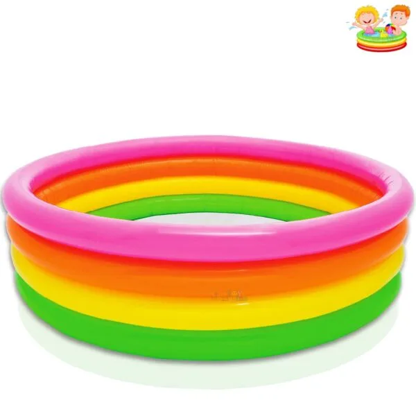 RAGVEE Sunset Glow Pool - Soft Inflatable Baby Pool Bath Water Tub for Kids Free-standing Bathtub - Image 5