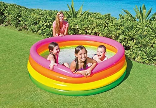 RAGVEE Sunset Glow Pool - Soft Inflatable Baby Pool Bath Water Tub for Kids Free-standing Bathtub - Image 4