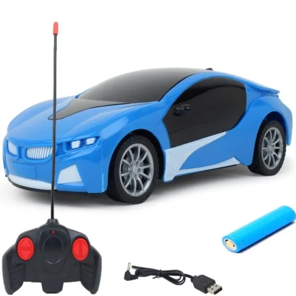 Ragvee Remote Control Chargeable 3D Famous Car with Flashing Light, Radio Control Race car for Kids for 3-12 Year Old Boy Birthday Remote Control Car Rechargeable Multi color - Image 2