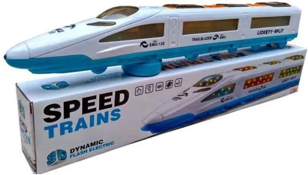 Ragvee Emu Trains Metro Train High Speed Bump and GO Action Bullet Train Toy for Kids, Colorful LED Light Effect and Musical Sound Toy for Both Boy's and Girl's