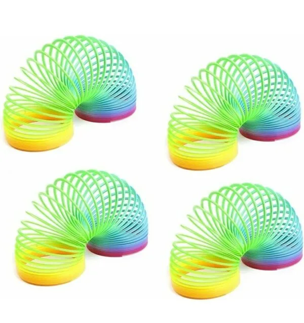 Ragvee Rainbow Spring Fun Activity Stress Relief Toy for Kids Adults of All Age Group, for Birthdays, Compact and Portable Easy to Carry (Multicolour) (Pack of 4) - Image 6