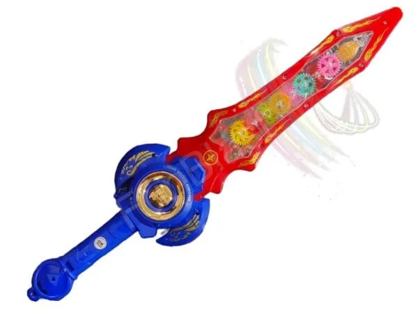 RAGVEE Delivering Joys of Life Electric Transparent Mechanical Gear Space Sword for Kids with Music- Random Colour|| Pack of 1 - Image 4