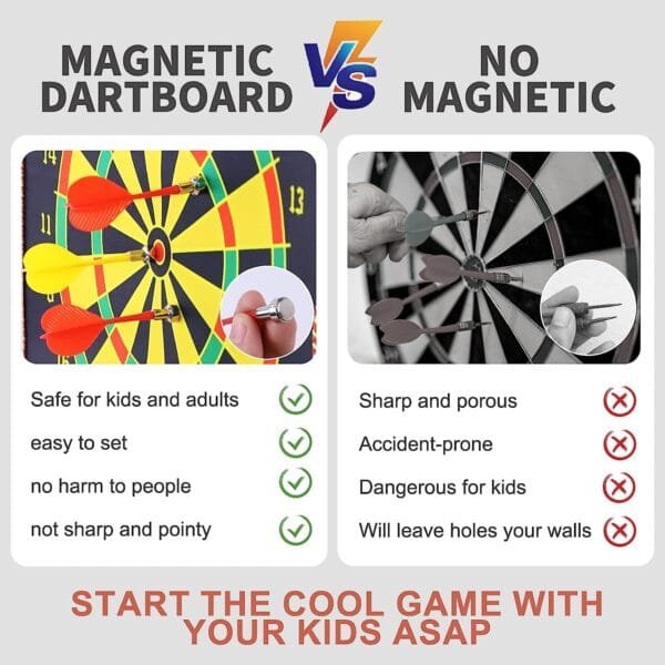 RAGVEE Safety Magnetic Dart Board Indoor And Outdoor Game with 4 Darts Board Dart Board Board Game - Image 8