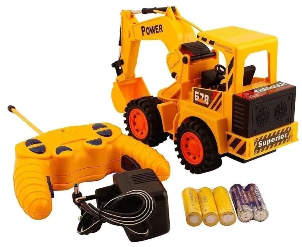 Ragvee Yellow JCB Cheetah Remote Control Birthday Gift for Boys And Girls LED Flash Lights JCB Plastic Truck Kids Toys Set (Yellow) - Image 9