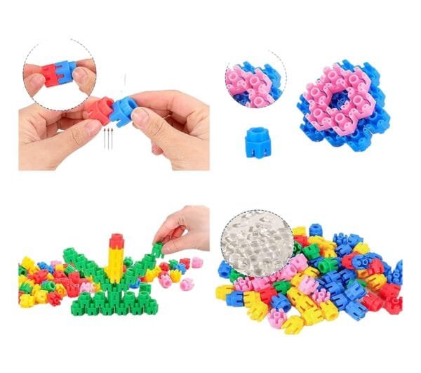 RAGVEE Kid's Smart Hexagon Educational Building Blocks Set (Multicolor) - 80 Pieces - Image 4