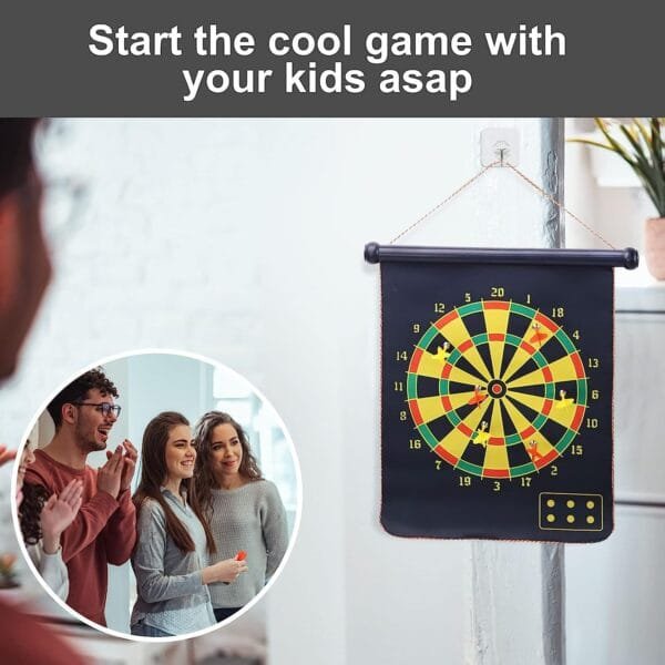 RAGVEE Safety Magnetic Dart Board Indoor And Outdoor Game with 4 Darts Board Dart Board Board Game - Image 5