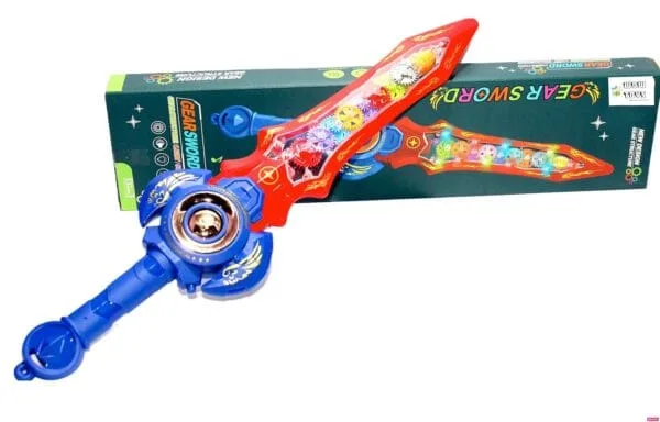 RAGVEE Delivering Joys of Life Electric Transparent Mechanical Gear Space Sword for Kids with Music- Random Colour|| Pack of 1 - Image 5