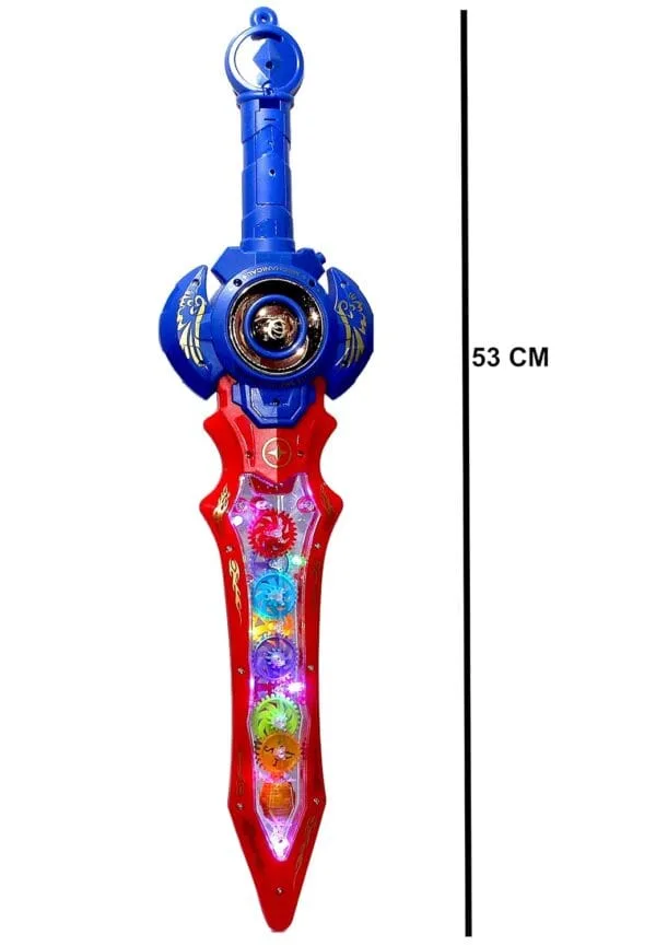 RAGVEE Delivering Joys of Life Electric Transparent Mechanical Gear Space Sword for Kids with Music- Random Colour|| Pack of 1 - Image 6