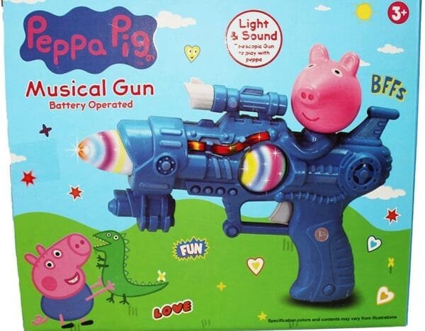 Ragvee Peppa Pig Musical Gun - Cartoon Paappa Pig Gun Kids Music Light and Sound Toy Gun Musical Toy Gun for Kids, Perfect for Birthday, Diwali, Christmas - Image 6