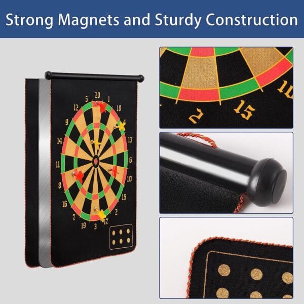 RAGVEE Safety Magnetic Dart Board Indoor And Outdoor Game with 4 Darts Board Dart Board Board Game - Image 6