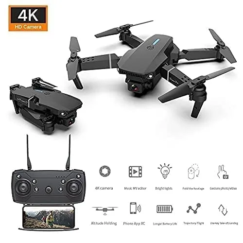 Ragvee-Foldable Remote Control Drone with Camera HD Wide Angle Lens Optical Flow Positioning with 1800Mah Battery WiFi FPV 4-Axis Camera with Dual Flash Lights (MultiColor) - Image 12