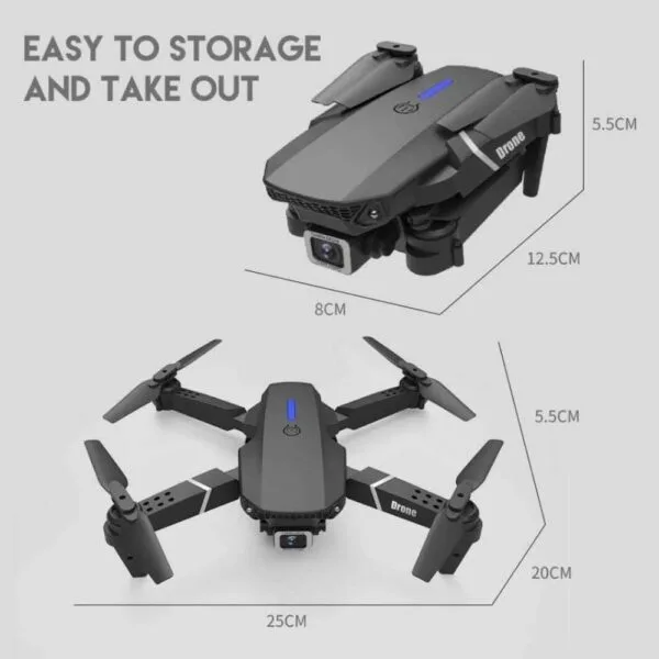 Ragvee-Foldable Remote Control Drone with Camera HD Wide Angle Lens Optical Flow Positioning with 1800Mah Battery WiFi FPV 4-Axis Camera with Dual Flash Lights (MultiColor) - Image 7