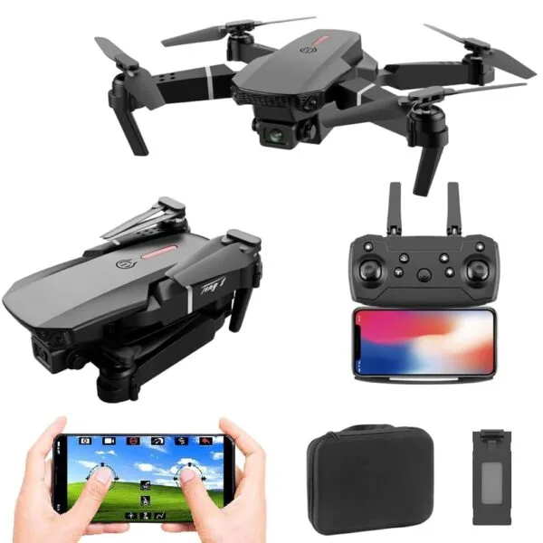 Ragvee-Foldable Remote Control Drone with Camera HD Wide Angle Lens Optical Flow Positioning with 1800Mah Battery WiFi FPV 4-Axis Camera with Dual Flash Lights (MultiColor) - Image 5