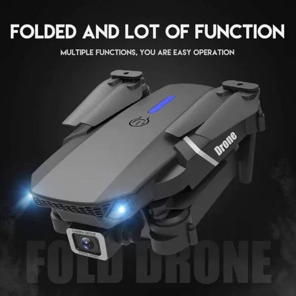 Ragvee-Foldable Remote Control Drone with Camera HD Wide Angle Lens Optical Flow Positioning with 1800Mah Battery WiFi FPV 4-Axis Camera with Dual Flash Lights (MultiColor) - Image 6