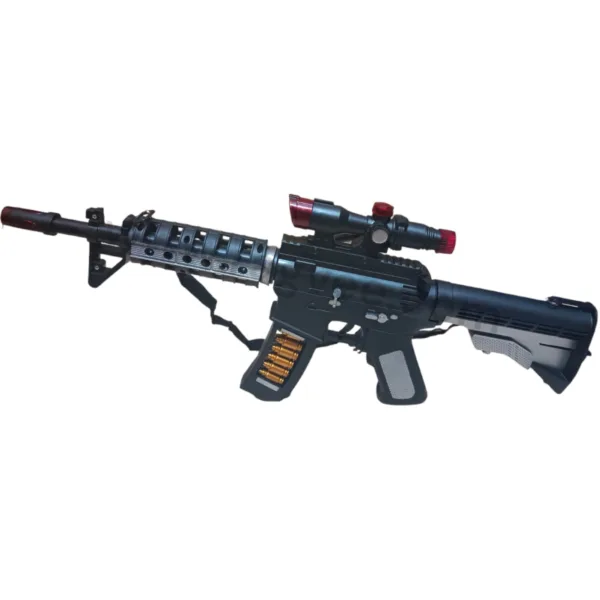 Ragvee® Musical Gun AK47 Light and Sound Machine Gun Sniper Gun Flash Light & Vibration Sniper Rifle PUBG Gun Toy for Kids Boys Battery Operated Gun Toy - Image 5