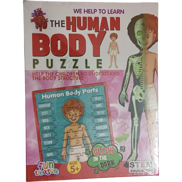 Ragvee Parts of My Body Puzzle – 25 Self-Correcting Puzzle Pieces - Early Learner Human Body Parts Puzzle for Kids for Age 4 Years Old and Above - Educational Toys and Games