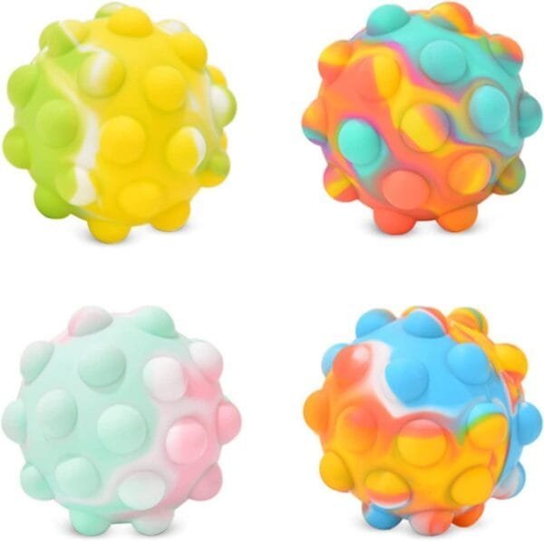 Discover the Joy of Rainbow Pop It 3D Squishy Balls - Image 2