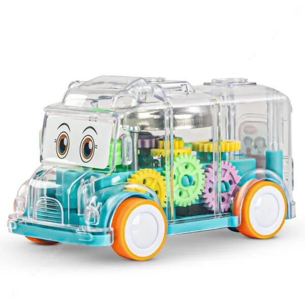 Transparent 360° Gear Bus for Kids Mini School Bus  (Multicolor, Pack of: 1)