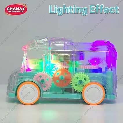 Transparent 360° Gear Bus for Kids Mini School Bus  (Multicolor, Pack of: 1) - Image 2