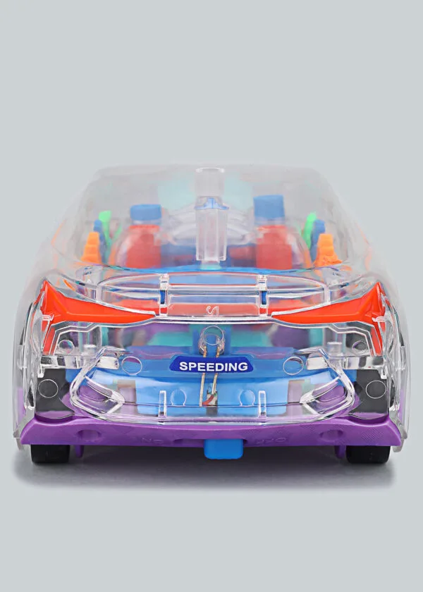 Musical Car Toys for Kids 360 Degrees Rotating Transparent Concept Car with Flashing 3D Light & Sound Toys for Kids 1-4 Years-Multicolour - Image 4