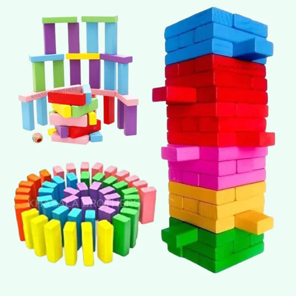 120 pcs 12 Color Dominos Blocks Set  (Multicolor) - Image 4