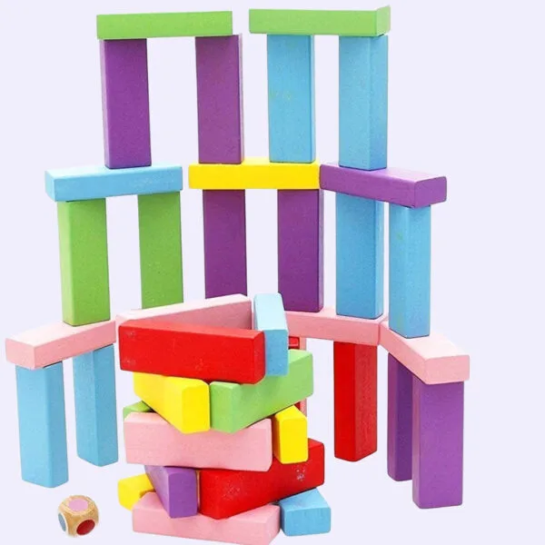 120 pcs 12 Color Dominos Blocks Set  (Multicolor) - Image 3